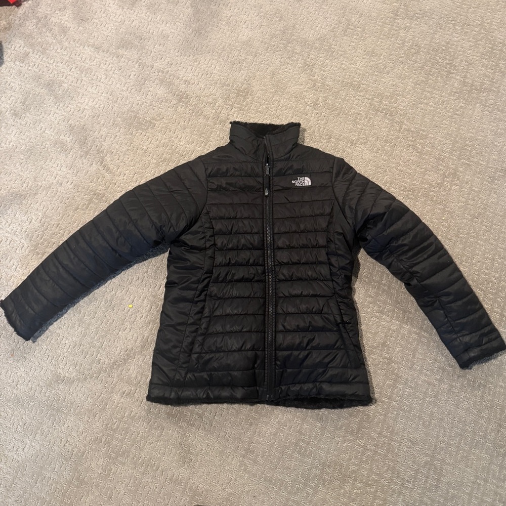 The North Face Kids Charcoal Puffer Jacket